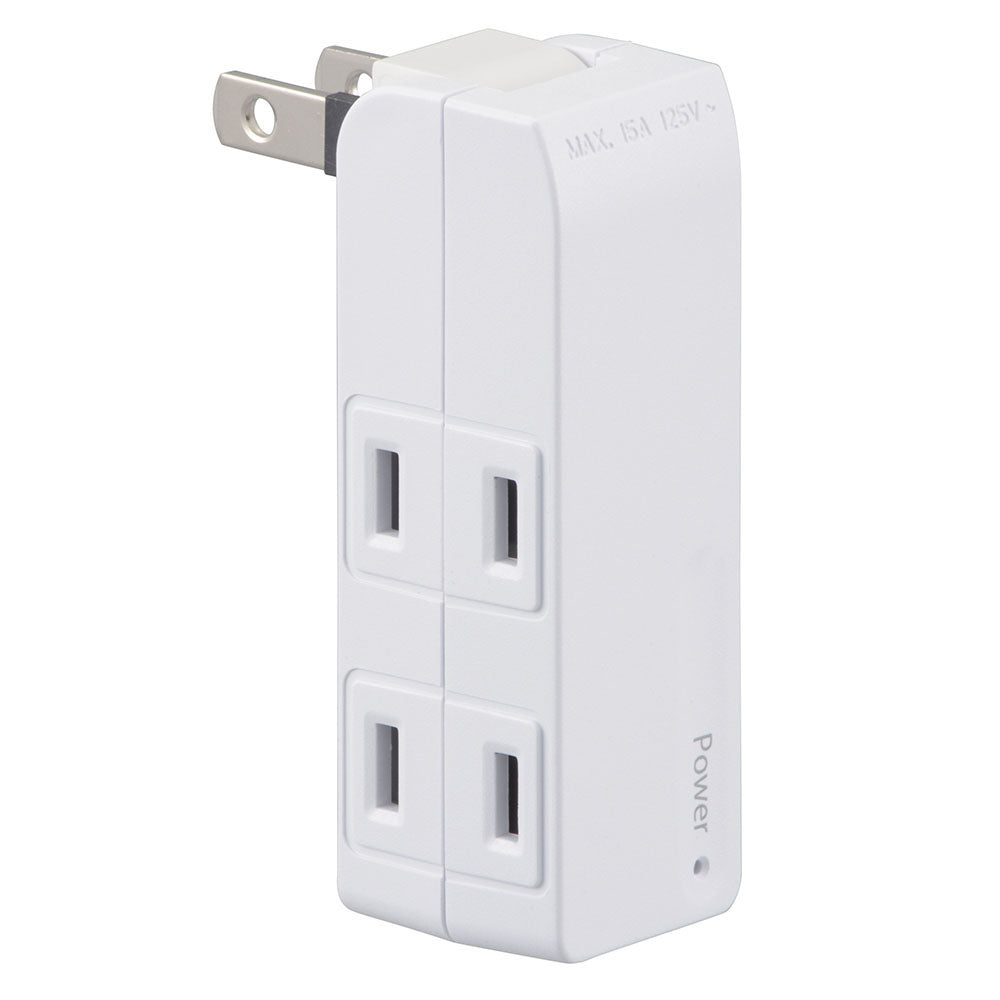 発煙ガードマイクロタップ(4個口/通電表示LED付き/)_00-5440_HS-TM4HU3-W_OHM(オーム電機)